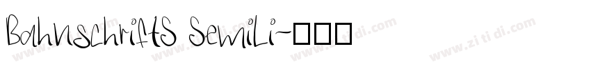 BahnschriftS SemiLi字体转换